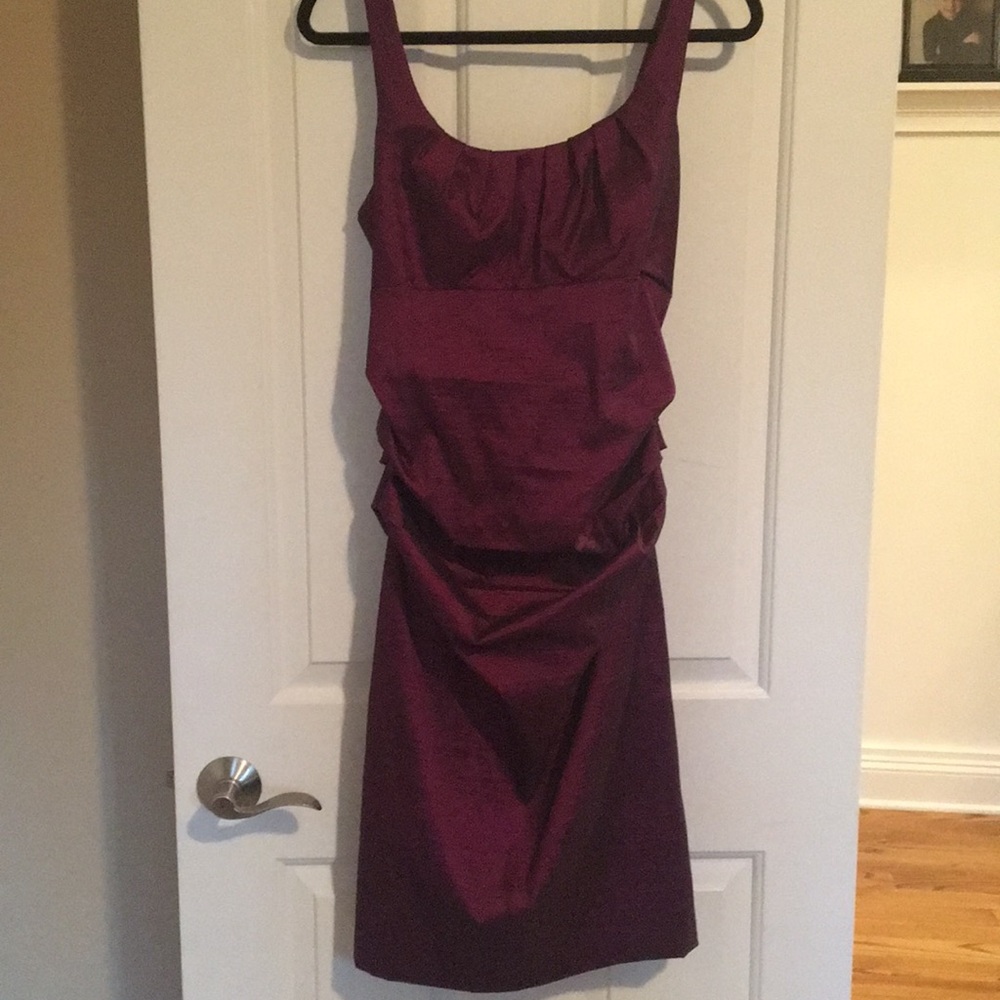 Figure flattering SL Fashions purple dress